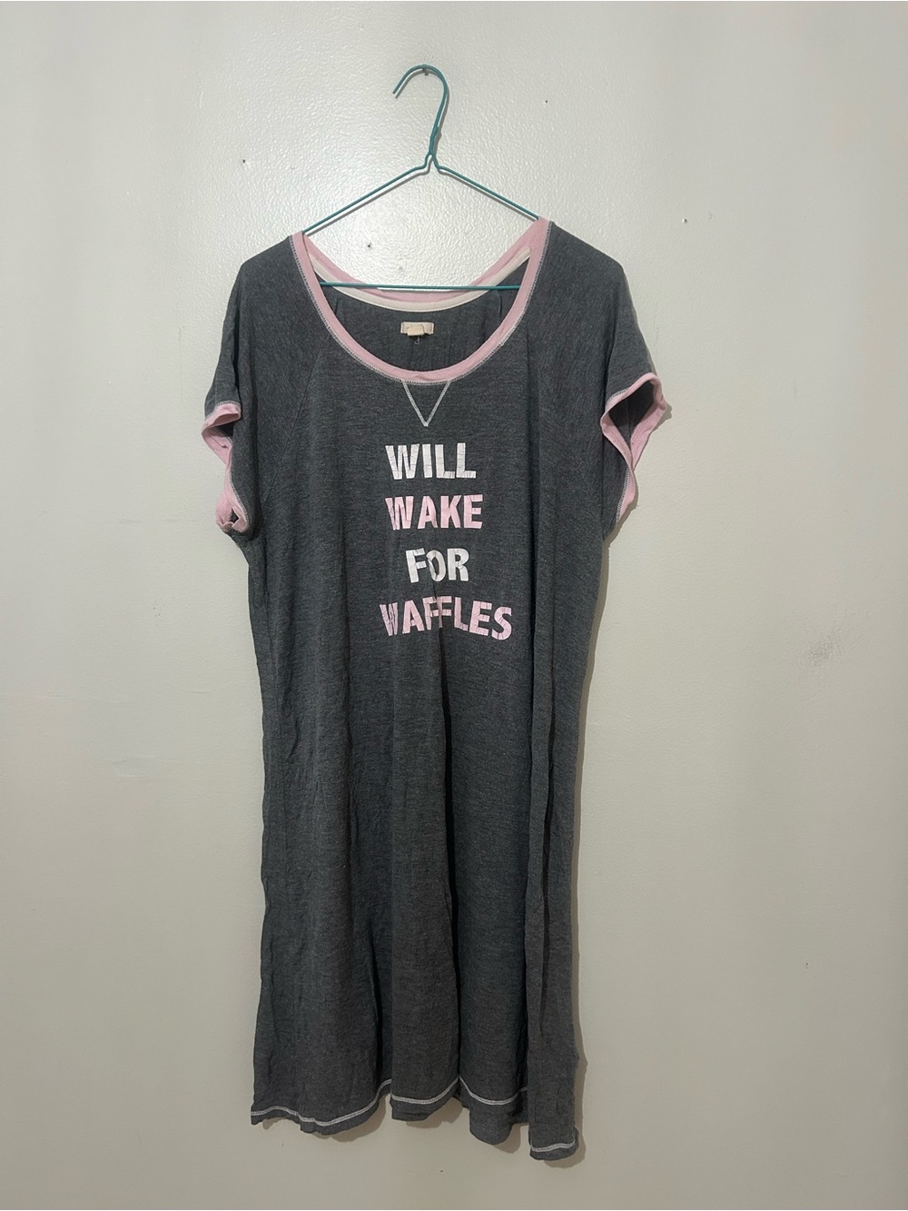 LAYLA | 'Will Wake for Waffles' Sleep Shirt, Size XL